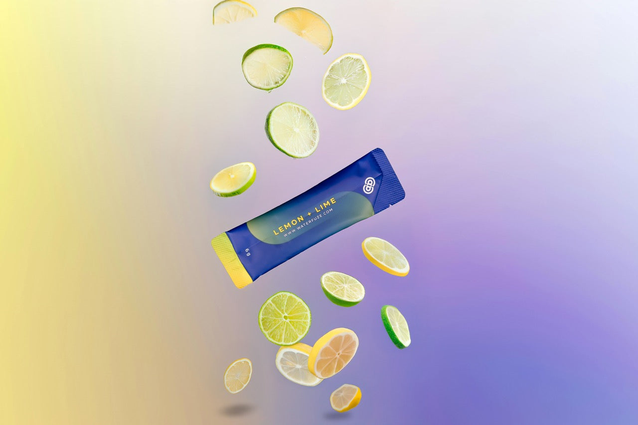 🍋 🍑 - Waterfuze Try Flavors Pack - 3 Lemon Lime + 3 Peach Electrolyte Powder Sticks
