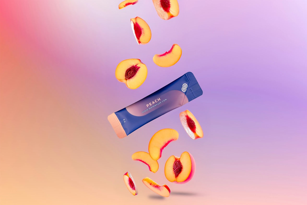 🍋 🍑 - Waterfuze Try Flavors Pack - 3 Lemon Lime + 3 Peach Electrolyte Powder Sticks